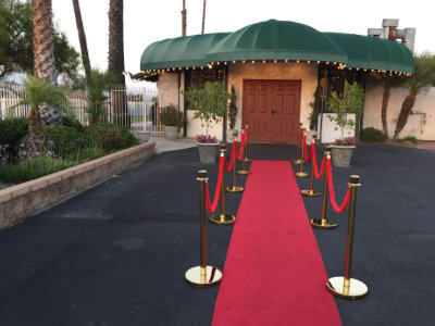 Red carpet entrance for Birtthday Party
